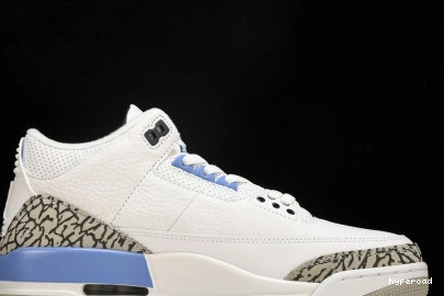 Hyperoad WHITE RETRO 3 “UNC” JORDAN AIR 0829